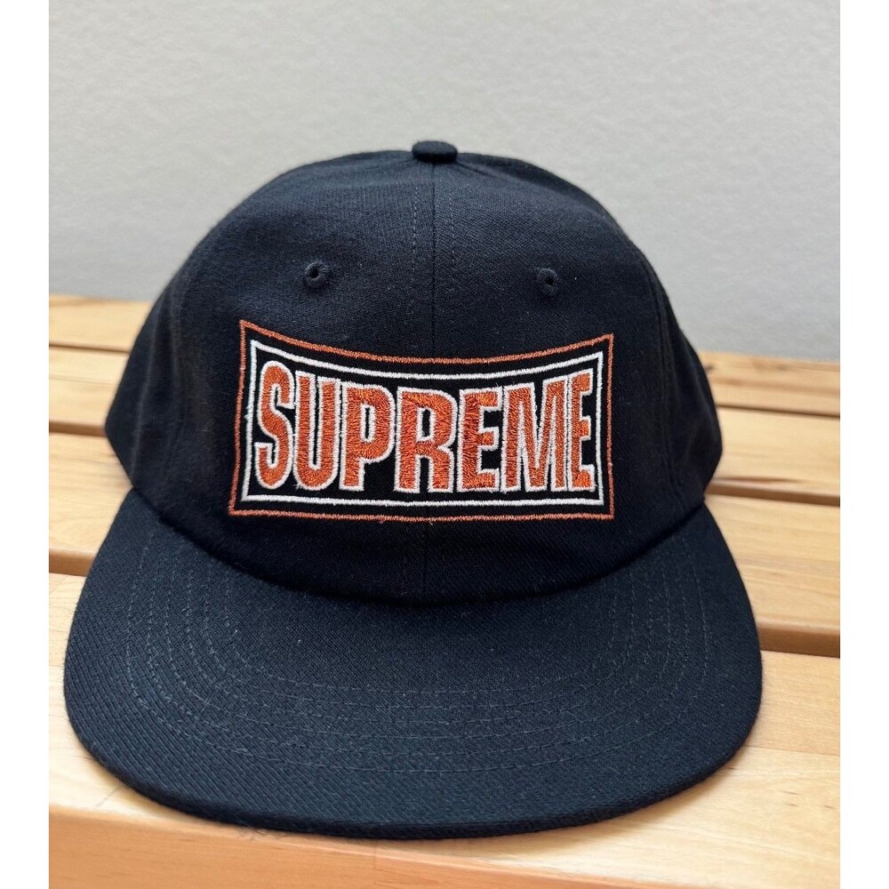 Supreme Metallic Arc 6- Panel Hat Black SS18H24 Adjutable Cap